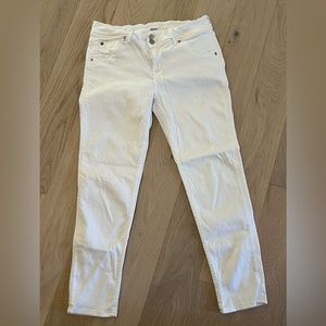 Hudson white skinny jeans